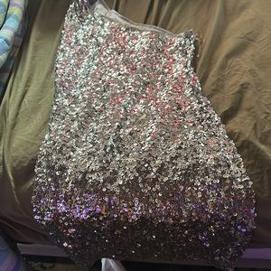 One shoulder strap Sequins dress